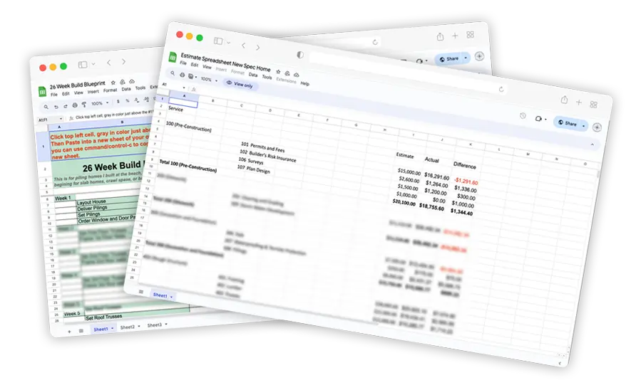 interactive sstimating google sheets